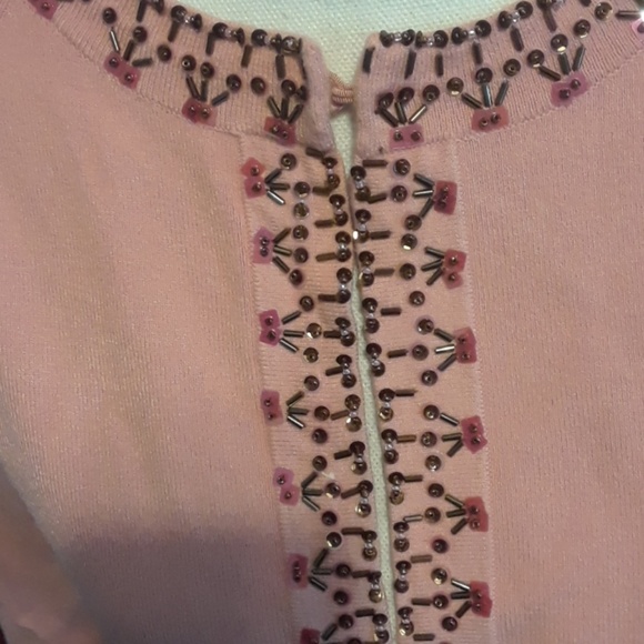 Pink Beaded Shrug, size M - Picture 3 of 4
